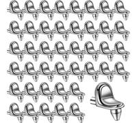 Cpolebev Perni per Mensola Pioli di Supporto per Mensola Staffe 50 Pezzi 5 mm Clip per Mensola In Acciaio Inossidabile per Libreria Mobili Guardaroba Cucina