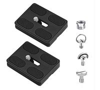 Cpolebev Piastra a Sgancio Rapido per Treppiede Universale, Piastra Arca per Treppiede per Fotocamera DSLR Ballhead (PU-50)