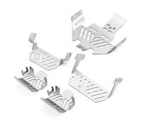 Cpolebev Piastra Paramotore in Acciaio Inossidabile TRX4 da 5 Pezzi, Protezione Antiscivolo per Parti di Aggiornamento per Auto RC -4 RC Crawler 1/10