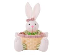 Cpolebev Piatto per Caramelle, Cestino Pasquale con Coniglietto, Cestino Porta Caramelle, Confezione Regalo per Decorazioni da Tavola Regalo di Pasqua Durevole Facile Installazione A