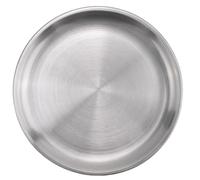 Cpolebev Piatto per Sputare In Acciaio Inossidabile Vassoio Poco Profondo Disco da Pranzo In Metallo 14 cm