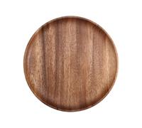 Cpolebev Piatto Rotondo nel Legno Massello Piatto Intero nel Legno di Piatto da Frutta Piattino nel Legno Piatto da tè Dessert Cena Piatto da Colazione
