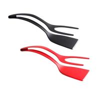 Cpolebev Pinza con Manico 2 In 1, Pinza A Spatola per Uova Fritte, Pinza per Pane In Nylon, Strumento da Cucina, Utensili da Cucina