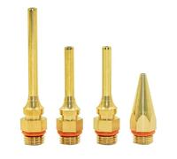 Cpolebev Pistola per Colla con Punta Fine Power - Kit di Ugelli In Rame per Pistole per Colla A Caldo - Set di 4 Ugelli In Rame per Pistole per Colla A Caldo di Dimensioni Standard con Doppia Temperat