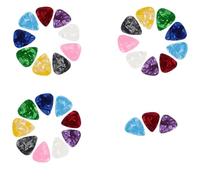 Cpolebev Plettri per Chitarra da 30 Pezzi Plettri Plettri per Chitarra In Celluloide Plettro Universale 0,46 0,71 0,96 mm Colorato Confortevole Sensazione A
