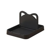 Cpolebev Poggiamestolo con Supporto per Coperchio, Supporto per Cucchiaio Pieghevole per Bancone Della Cucina, Supporto per Coperchio per Pentola per Gatti per Cucchiai Nero Resistente Facile da Insta