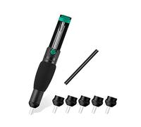 Cpolebev Pompa di Aspirazione Dissaldante un Doppio nel Plastica Potente Aspiratore Dissaldatore con 5 Ugelli Extra
