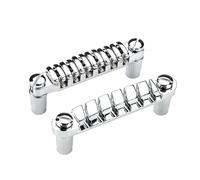 Cpolebev Ponte per Chitarra Elettrica Tune-O- + Cordiera con Barra di Arresto per Chitarra con Ancore e Borchie per Chitarre LP SG, Cromato