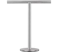 Cpolebev Porta Asciugamani da Terra con Finitura Spazzolata, Base Resistente, Porta Asciugamani a Forma di T in Acciaio Inossidabile per Bagno, Cucina.