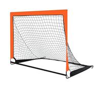 Cpolebev Porta da Calcio Arancione per Bambini, Portatile, Pieghevole, da Allenamento Mobile