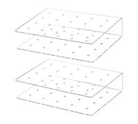 Cpolebev Porta Lecca Lecca nel Acrilico da 2 Pezzi Espositore per Torta Un 20 Fori per Matrimoni Docce per Bambini Festa di Compleanno Caramelle Decorative