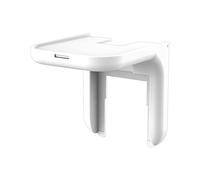 Cpolebev Porta Prese un Muro Foratura Necessaria Ripiano per Prese Adatto per Staffe Audio Intelligenti Organizzatore per il Bagno Bianca