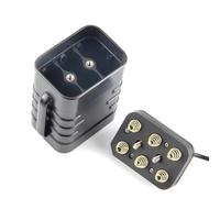 Cpolebev Portabatterie con Luce LED da 12 V 6X18650 Portabatterie con USB/DC Doppia Interfaccia Portabatterie Impermeabile Durevole Facile da Installare Facile da Usare