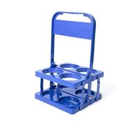 Cpolebev Portabevande Pieghevole In Plastica A 4 Fori, Portabibite Riutilizzabile con Manico Portabibite Portatile Blu