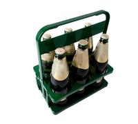 Cpolebev Portabottiglie di Birra Pieghevole A 6 Fori, Maniglia per Uso Portatile Portabottiglie per Vino, Contenitore Portabevande da Bar Verde