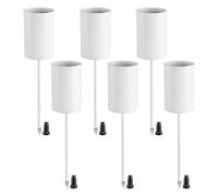 Cpolebev Portacandele con Ghirlanda 'Avvento, Portacandele, Candele Coniche con Spiedino, 6 Pezzi, Colore