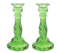 Cpolebev Portacandele in Vetro Candelieri Conici Candelabri per Tavolo, Matrimoni, Celebrazioni, Centrotavola Portacandele Conici C Durevole
