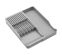 Cpolebev Portacoltelli, nel Cassetto Portacoltelli con Vassoio Portaposate Espandibile Organizer per Cassetti da Cucina Supporti per Inserti 11 Coltelli Durevole Facile da Installare Facile da Usare