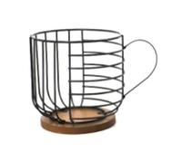 Cpolebev Portafiltro per caffè con Coperchio, Contenitore per Filtri per caffè, Cestello Contenitore per Filtri per caffè in Legno, capacità Rotonda Facile da Usare