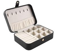 Cpolebev Portagioie da Viaggio in Pelle PU Piccolo Organizzatore di Gioielli per Donne Ragazze Mini da Viaggio Portatile Portaoggetti D
