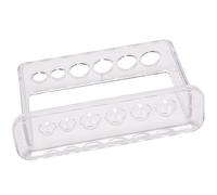 Cpolebev Portaprovette nel Plastica Trasparente Supporto un 6 Fori Supporto per Provette da Laboratorio Scaffale per Materiale Scolastico Attrezzatura da Laboratorio 16,7X8X3 Cm