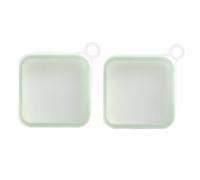 Cpolebev Portatile per Toast Bento Box, Riutilizzabile in Silicone, per Sandwich, per Microonde, Scuola, Colazione, Pranzo, 2 Pezzi, Riutilizzabile, Facile da Usare