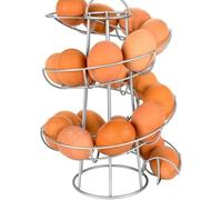 Cpolebev Portauova da Cucina, Cestino per Uova A Spirale, Pratico Portauova In, Portaoggetti Grigio