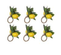 Cpolebev Porttovaglioli Limone Set di 6 Portatovaglioli Foglia di Vite Limone per la Decorazione Della Tavola da Pranzo Banchetto Matrimonio Compleanno Natale B