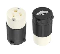 Cpolebev Prese per Connettori NEMA 5-15R In 2 Pezzi, Presa 15 Amp 125 Volt, 2, 3 Fili