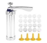 Cpolebev Pressa per Biscotti Spritz nel Acciaio Inossidabile, Kit per Glassa con 20 Dischi per Stampi per Biscotti e 4 Ugelli per Tubazioni per Biscotti DIY