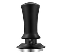 Cpolebev Pressino per caffè profondità Regolabile con Scala 30Lb Molle per Espresso Base Piatta in Acciaio Inossidabile per Pressatura Calibrata Nero 58Mm