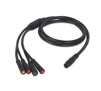 Cpolebev Principale Impermeabile per Cablaggio 1 A 4 per Bici Elettrica, con Connettore Impermeabile per Manopole LCD e Freni.