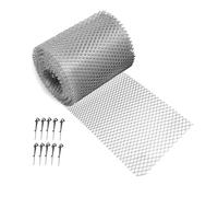 Cpolebev Protezione Della Grondaia con Filtro A Rete, Copertura Della Grondaia, Rotolo di Rete di Protezione Dello Schermo Della Grondaia DIY con 10 Fascette Fisse per Foglie