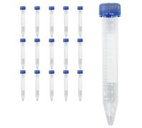 Cpolebev Provette Coniche Scientifiche per Centrifuga da 15 Ml, [Confezione da 50] Provette In Plastica con Tappi A Vite, Provette Sterili da 15 Ml con Coperchi Durevoli