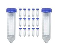 Cpolebev Provette Coniche Scientifiche per Centrifuga da 50 Ml, [Confezione da 50] Provette In Plastica con Tappi A Vite, Provette Sterili da 50 Ml con Coperchi Facili da Usare