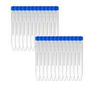 Cpolebev Provette per Centrifuga da 15 Ml Provette per Centrifuga in Plastica Provette in Plastica Sterili da 100 Pezzi con Tappi A Vite, Contenitore in Polipropilene