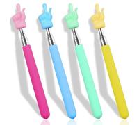 Cpolebev Puntatore Retrattile per Insegnanti da 4 Pezzi per La Lettura Dei Bambini In Classe, Mini Puntatore Manuale Allungabile per Puntatore A Dito