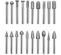 Cpolebev Punte Diamantate Cilindriche con Gambo da 6 Mm, Punte Cilindriche, Frese da Intaglio Rivestite, Strumenti Lapidari, Pietra di Giada, Marmo