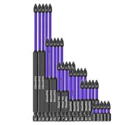 Cpolebev Punte Magnetiche di Ricambio per Trapano D1 Punte Antiscivolo e Antiurto con Set di Cacciaviti Magnetici Punte per Cacciavite (5 Set)