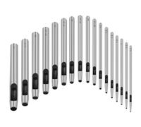 Cpolebev Punzonatrice per Pelle Rotonda da 17 Pezzi 0,5-7 mm Punzonatrice per Fori Cavi In Metallo In Acciaio per Set di Strumenti per Punzonatrice Artigianale In Pelle