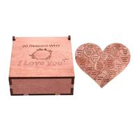 Cpolebev Puzzle A Forma di Cuore per San, 20 Motivi per Cui Ti, Regalo di Puzzle in Legno, Regalo D' A Forma di Cuore per Lei