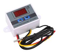 Cpolebev Regolatore di Temperatura LED Digitale 220V Controllo Termostato 10A con Interruttore Regolatore di Incubazione con Display Digitale