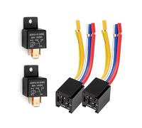 Cpolebev Relè per Auto con Cablaggio, 5pin 80A Relè On/Off Normalmente Aperto SPDT Relè Presa Plug JD2912-1Z-12VDC 80A 14VDC Accessori