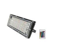Cpolebev Remote LED FloodLight Reflector Light Lamp Impermeabile IP65 Outdoor Flood Light Garden LED RGB Spot 50W Spina Europea