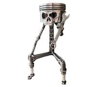 Cpolebev Resina Intagliata Scheletro Scultura Ornamento Cosplay Halloween Pistone Teschio Viso Scultura Figurine Art Desktop B