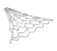 Cpolebev Rete da Basket con Catena nel Outdoor 12 Loop Rete di Ricambio per Porta da Basket per Impieghi Gravosi Standard,