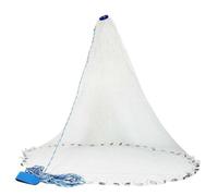 Cpolebev Rete da Pesca in Acqua Salata per Trappola per Pesci con Reti da Lancio con Raggio da 4/5/6 Piedi con Zavorra in Resistente Peso A