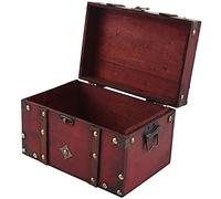 Cpolebev Retro Cassa del Scatola di Immagazzinaggio nel Legno Vintage Organizzatore di Gioielli nel Stile Antico per Scatola di Gioielli Scatola di Gingilli Grande