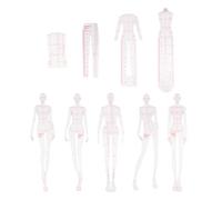 Cpolebev Righelli per Illustrazione di Moda Modelli per Schizzi Righello per Cucire Modelli Umanoidi Design di Abbigliamento Misurazione, Combinazione