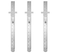 Cpolebev Righello In Acciaio Inossidabile Set di Righelli Metrici In Metallo di Alta Qualità da 15 Cm, Righello Millimetrico di Precisione per Macchinisti, Strumenti di Misurazione